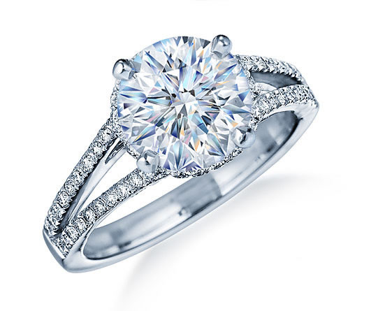 Pave style Engagement Ring