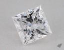 0.54 Carat E-VVS2 Ideal Cut Princess Diamond 