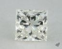 0.56 Carat J-SI1 Ideal Cut Princess Diamond 