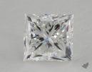 1.00 Carat F-SI1 Good Cut Princess Diamond 