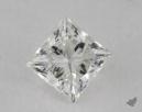 0.53 Carat I-I1 Ideal Cut Princess Diamond 