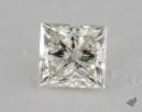0.52 Carat K-SI1 Very Good Cut Princess Diamond 