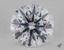 0.61 Carat D-SI2 Ideal Cut Round Diamond 