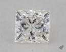 0.61 Carat I-VVS2 Very Good Cut Princess Diamond 