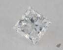0.53 Carat E-VS2 Very Good Cut Princess Diamond 