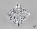0.82 Carat D-SI1 Excellent Cut Princess Diamond 