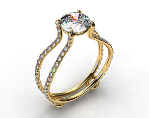 18k Yellow Gold ZE122 by Danhov Designer Engagement Ring