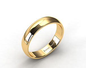 14k Yellow Gold 6mm Slightly Domed Comfort Fit Wedding Ring