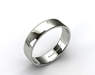 Platinum 6.5mm Slightly Flat Comfort Fit Wedding Ring