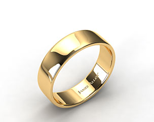 18k Yellow Gold 7.5mm Slightly Flat Comfort Fit Wedding Ring