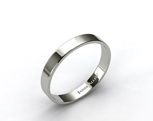 Platinum 4.0mm Flat Comfort Fit Wedding Ring