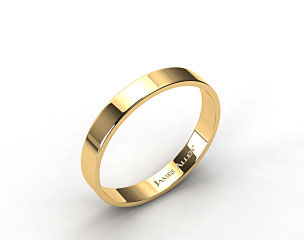18k Yellow Gold 4.0mm Flat Comfort Fit Wedding Ring