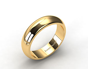 14k Yellow Gold 7.0mm High Dome Comfort Fit Wedding Ring