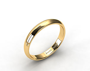 14k Yellow Gold 4.0mm Low Dome Wedding Ring