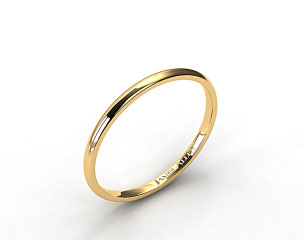 18k Yellow Gold 2.0mm Traditional Slightly Curved Wedding Ring
