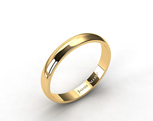 18k Yellow Gold 4.0mm Traditional Slightly Curved Wedding Ring