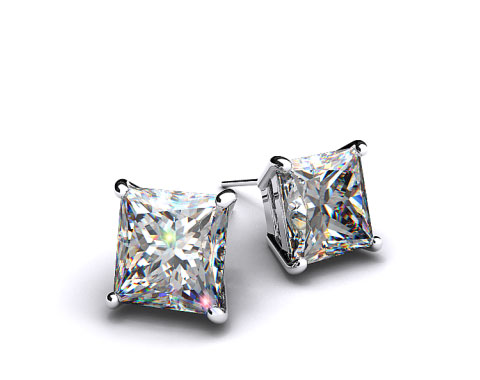 18k White Gold 0.25ctw Diamond Stud Earrings     