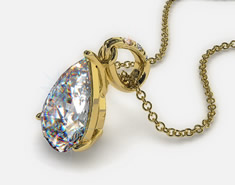 18k Yellow Gold 1.00ct Pave Bail Diamond Pendant 