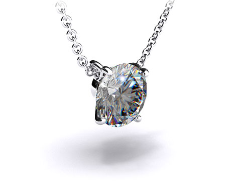 Platinum 4 Prong Wire Basket Solitaire Pendant Setting