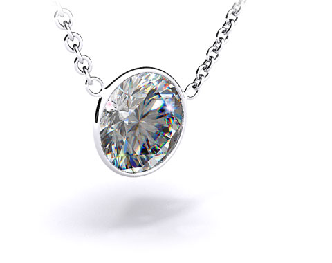 18k White Gold Pave Bail Pendant Setting