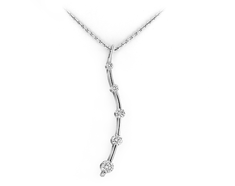 Diamond and 14k White Gold Journey Pendant 46070W